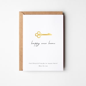 Einweihungsgeschenk Wohnung | Personalisierte Karte zum Einzug | Glückwunsch zum neuen Zuhause | Happy New Home | Umzug Geschenkidee
