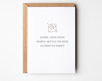 Dankeskarte Traurednerin I Karte Hochzeit für Trauredner I Danke sagen Hochzeit I Freie Trauung I minimalistische Klappkarte