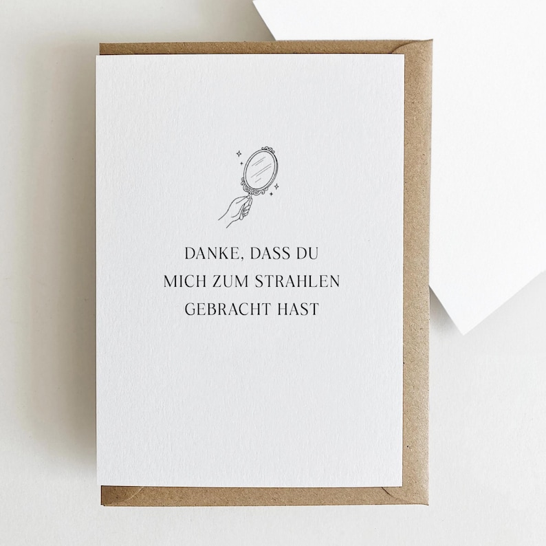Dankeskarte Stylistin I Danke Geschenk für Hair & Make-up Artist I Danke sagen I Dankeskarte Hochzeit I Karte für Friseurin bild 3