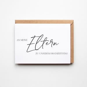 Karte für Eltern an meinem Hochzeitstag | Persönliche Notiz an meine Eltern I Botschaft zum Hochzeitstag | Persönliche Worte für Eltern