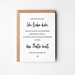 Emotionale Liebeskarte für Partner I Perfekt für Geburtstag, Jahrestag & besondere Momente I Ich-Liebe-Dich-Karte I Liebesbotschaft