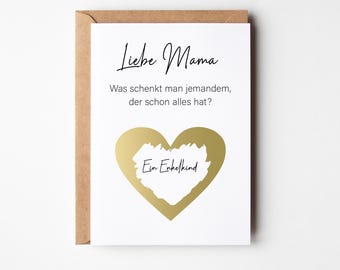 Scratch-off card to announce pregnancy | Gift for expectant grandparents to announce pregnancy | Card with scratch-off panel for Grandma & Grandpa