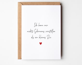 Geschenk zur Schwangerschaft | Liebevolle Baby Ankündigung Karte | Für werdende Mama | Schwangerschaft verkünden | Überraschung für Partner
