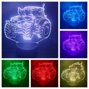 DEUTZ-FAHR 7259 - LED table lamp table lamp night light 7-fold color change - engraving possible