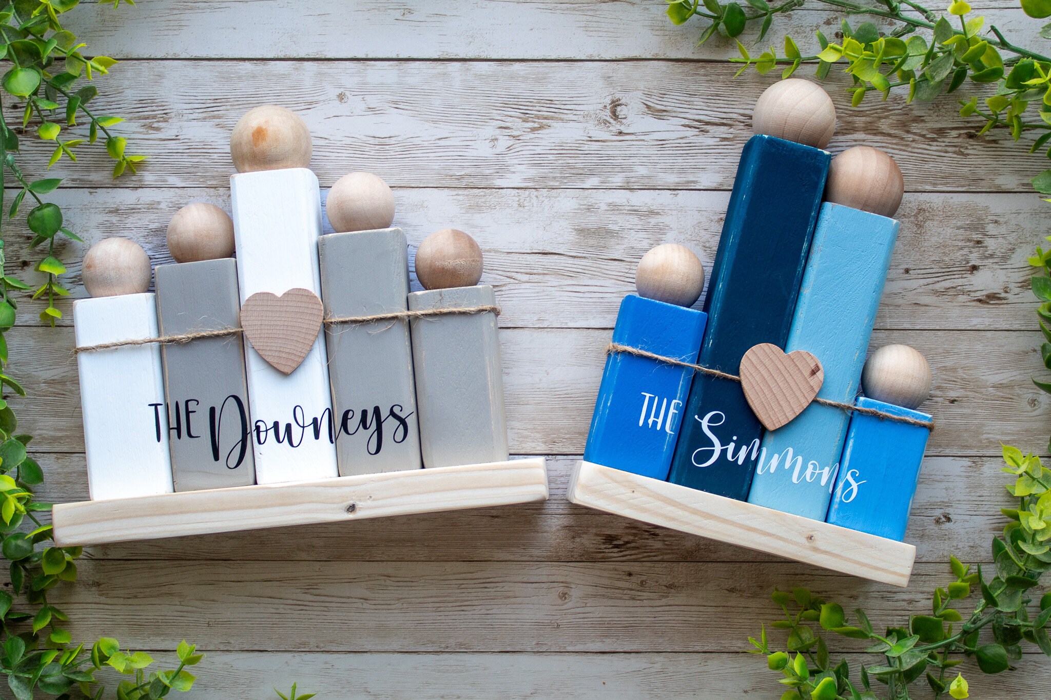 Wooden Family Personalized, Shelf Decor, Family Name Sign, Mother's Day ...