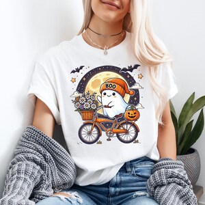 Halloween Ghost Shirt, Cute Ghost Shirt, Cute Fall Shirt, Spooky Season Shirt, Halloween Party Shirt, Halloween Women&#39;s Shirt