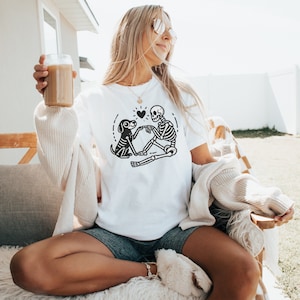 Dog lover shirt, Spooky Skeleton shirt, Halloween Dog shirt, Dog Lover Gifts, Halloween skeleton, Ghost tee, Comfort Colors®