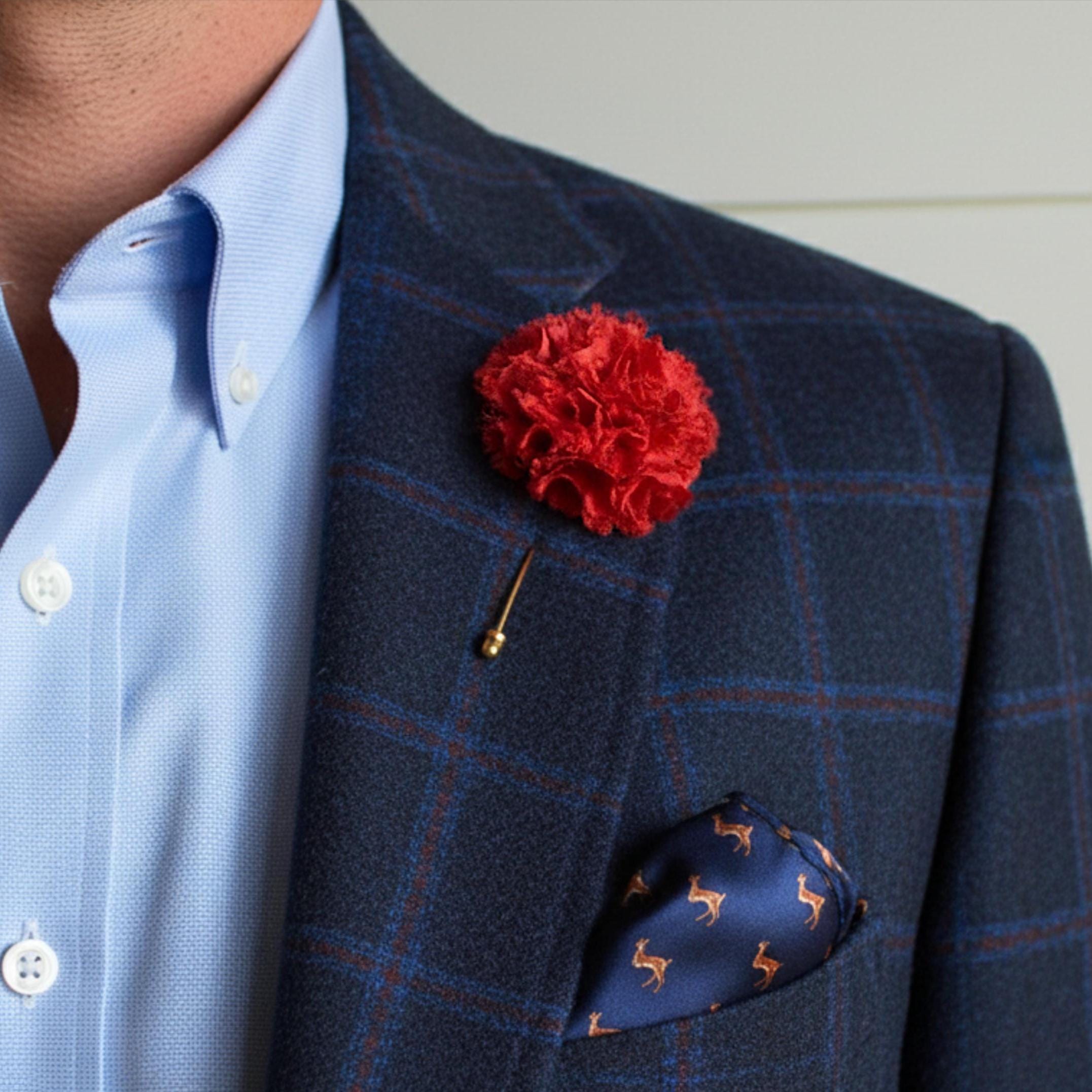 Broche Boutonnière Violette Pour Mariage - Homme, Femme Ou Enfant - Fleur Fantaisie