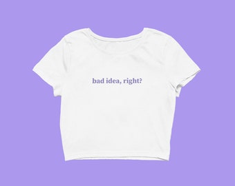 Olivia Rodrigo - Bad Idea Right? Cropped Tee Shirt