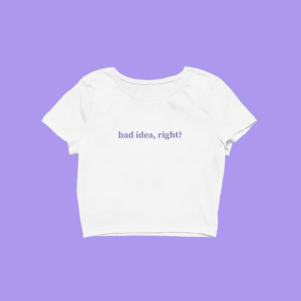 Olivia Rodrigo - Bad Idea Right? Cropped Tee Shirt