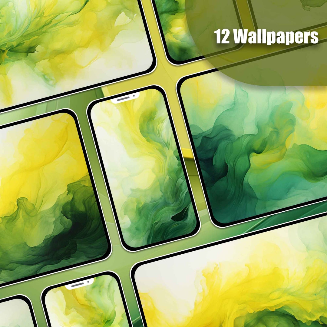 Abstract Wallpaper Green Wallpaper Yellow Wallpaper Mobile Lockscreen ...