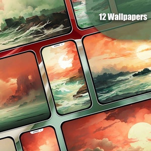 Ocean Wallpaper Red Wallpaper Green Wallpaper Mobile Lockscreen Desktop Screensaver iPhone Wallpaper Android Wallpaper Phone Background