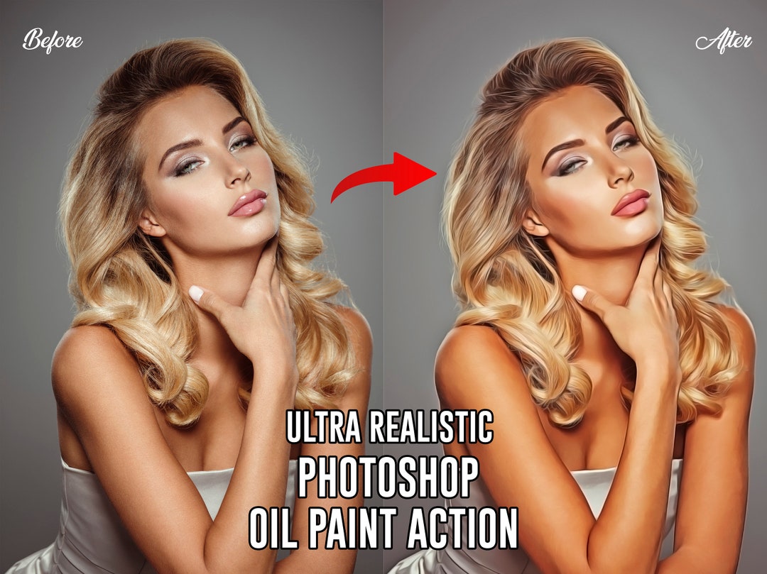 Realistic Oil Painting Action, Oil Paint Effect