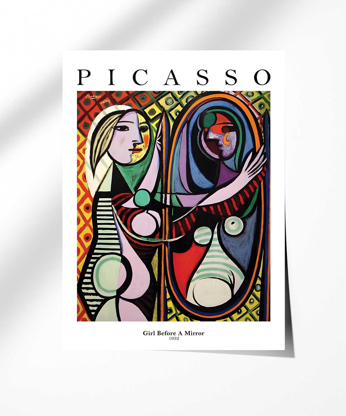 Picasso Girl in the Mirror Poster, Picasso Wall Art Set, Picasso