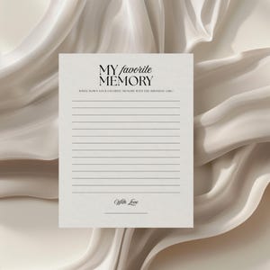 Share a Memory of the Birthday Girl Card, Printable Birthday Memory Card, Share a Memory, Birthday Keepsake, Fun Adult Birthday Games