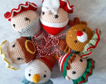 Christmas Ornaments Handmade Crochet Toys, Christmas Tree Ornaments, Amigurumi Christmas Bauble, Crochet Christmas Decoration