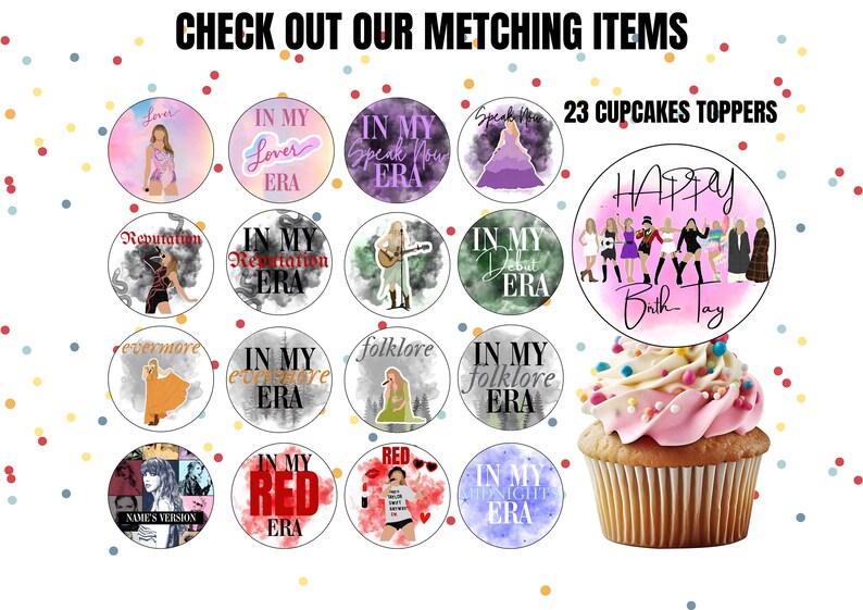 50 accesorios imprimibles de fotomatón inspirados en Swifties / Imprimible / Fiesta de cumpleaños / Eras Tour Party / Fotomatón imprimible / Descarga instantánea imagen 7