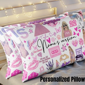 Personalized Swiftie Inspired Pillowcase Eras Taylor Fans Gift Taylor Room Decor Swifties Gifts Personalized zdjęcie 2