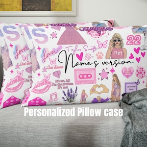 Personalized Swiftie Inspired Pillowcase Eras Taylor Fans Gift Taylor Room Decor Swifties Gifts Personalized zdjęcie 1