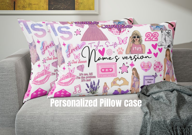 Personalized Swiftie Inspired Pillowcase Eras Taylor Fans Gift Taylor Room Decor Swifties Gifts Personalized zdjęcie 1