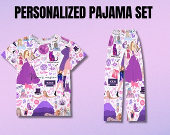 Personalized Swifties Inspired Pajama set | Taylor Fans Gift | Swifties Gifts | Personalized | Gift for Fan | Pajamas For kids & Women