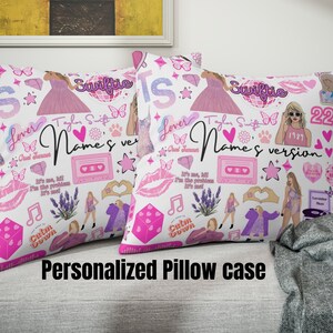 Personalized Swiftie Inspired Pillowcase Eras Taylor Fans Gift Taylor Room Decor Swifties Gifts Personalized zdjęcie 3