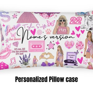 Personalized Swiftie Inspired Pillowcase Eras Taylor Fans Gift Taylor Room Decor Swifties Gifts Personalized zdjęcie 4