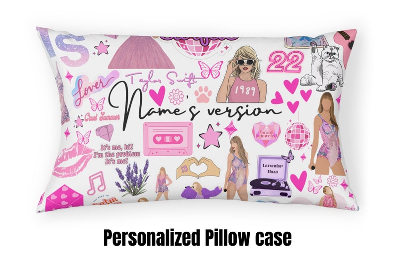 Personalized Swiftie Inspired Pillowcase Eras Taylor Fans Gift Taylor Room Decor Swifties Gifts Personalized zdjęcie 4