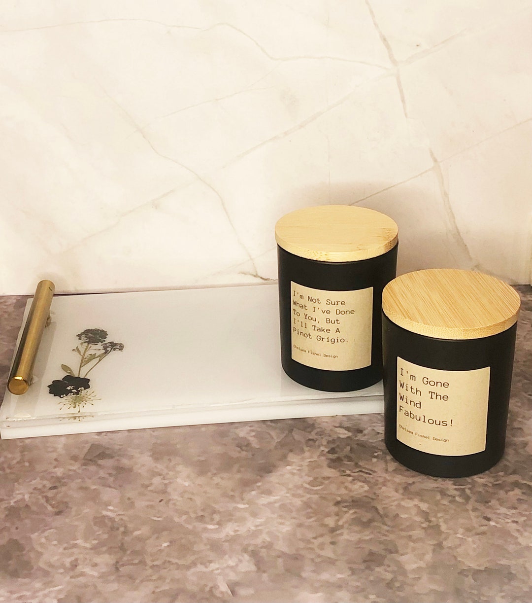 Bravo Quote Candles, Black Jar With Brown Label, Bravo Gifts, Gifts for