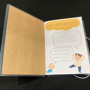 Cuaderno de enlace, niñera, cuaderno para niñera, interior de cuaderno para imprimir, Francia, seguimiento, infancia, ideal para padres, digital