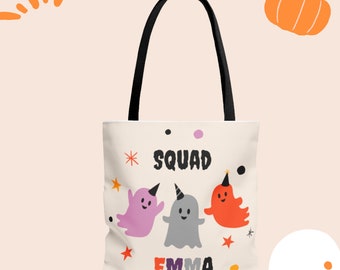 Personalized Trick or Treat Bag, Custom Halloween Bag, Halloween Tote, Kids Halloween Bag with Name, Custom Trick-or-Treat Bag