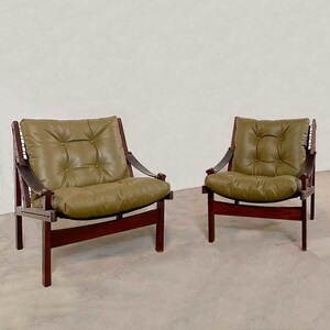 Set of 2 HUNTER ARMCHAIRS by Torbjorn Afdal, Norway 1960s