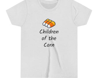 Children of the Corn jeugd-T-shirt, Candy Corn Halloween-shirt voor kinderen, herfstoogst-T-shirt, Trick or Treat-kostuumtop, Spooky October