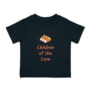 Children of the Corn Infant Tee, Candy Corn Halloween Shirt for Kids, Fall Harvest T-Shirt, Trick or Treat Costume Top, Spooky October