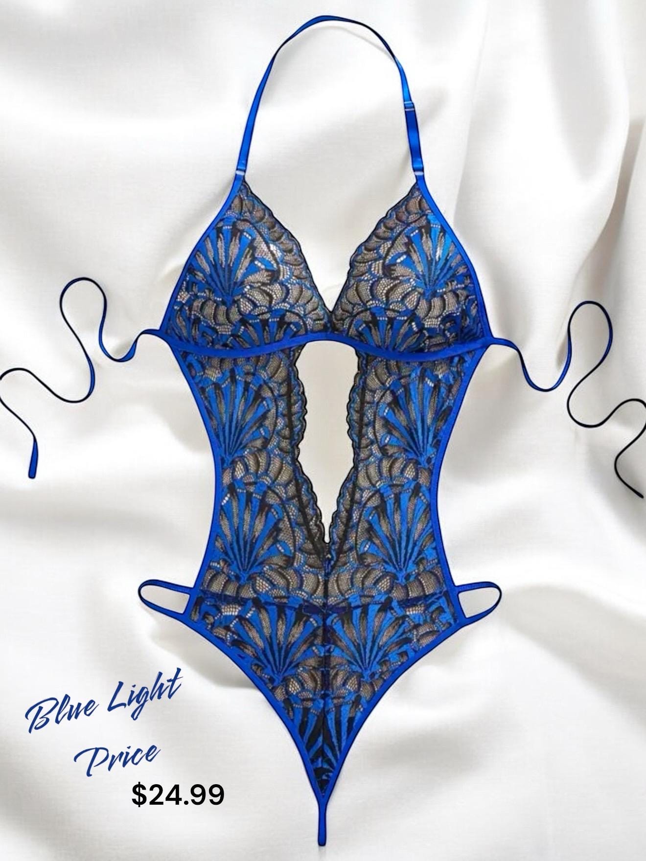 Royal Blue Lace Halter Teddy Lingerie: Elegant Women's Underwear. FREE Gift/ship - Etsy Royal Blue Lace Halter Teddy Lingerie: Elegant Women's Underwear. FREE Gift/ship - Etsy