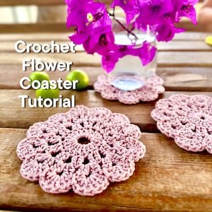 Crochet Flower Coaster Pattern: Easy DIY Home Decor (Instant Download PDF)