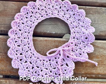 Collar de crochet fácil para niños Patrón y tutorial PDF Descargar ENG