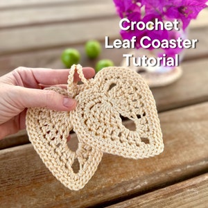 Crochet Leaf Coaster Pattern: Easy Tutorial with Video (PDF Download)