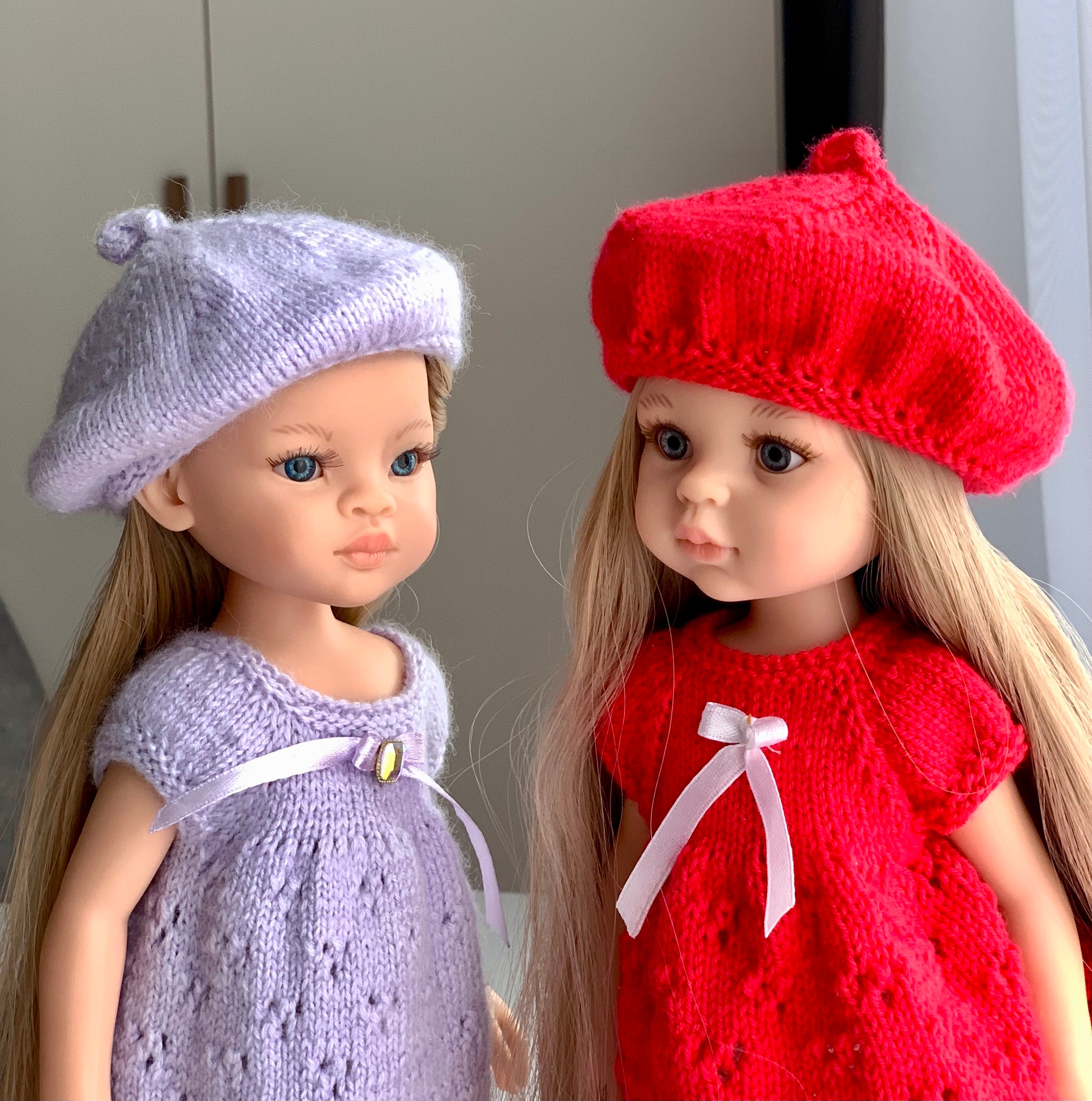 PDF SIMPLE Doll Beret Knitting Pattern & Tutorial Paola Reina Digital