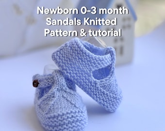 Newborn Knitted Sandals Pattern: Seamless Baby Booties (PDF Pattern)