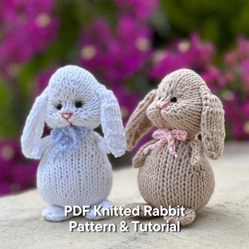 Rabbit Knitting Pattern PDF: Knitted Toy Tutorial, 8cm Hare - Etsy