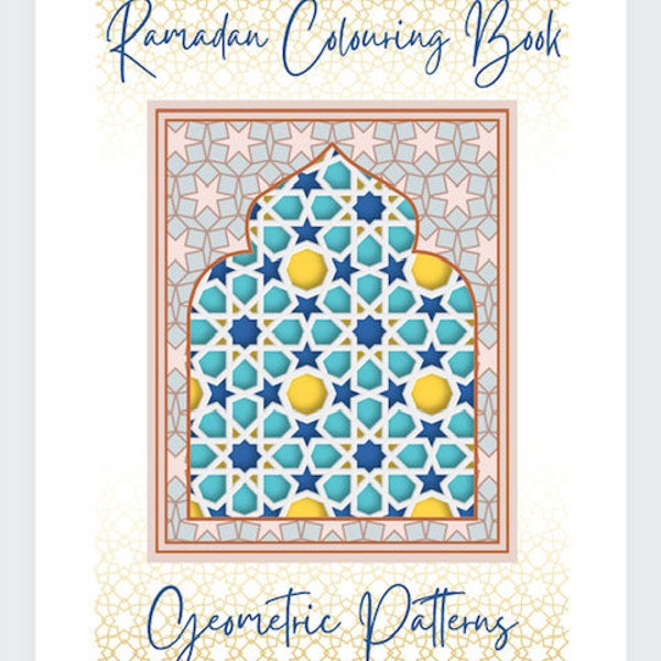 Ramadan Colouring book, Ramadan coloring book, geometric patterns colouring book, geometric patterns coloring book, islamic design colouring