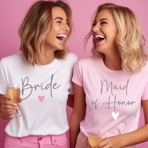 Camisas de despedida de soltera, camisa de dama de honor, camisa de dama de honor, camisa de novia, regalo de novia, novia JGA, equipo de novia, camisas de fiesta nupcial, novia