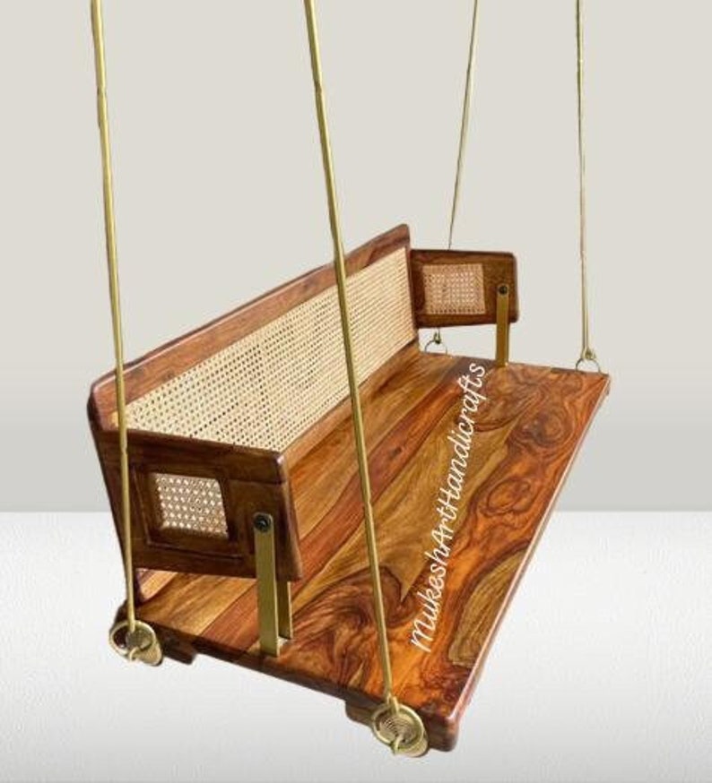 Handmade Wooden Reversible Porch Swing/ Wooden Reversible Ceiling Swing