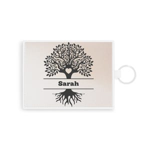 Personalized Card Holder, Botanical ID Badge Holder with Name or Initials, Avocado, Lemon, Olive Designs, Cute Custom Gift for Her