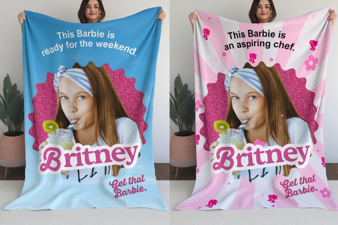 Barbie Doll Picture Blankets Personalized Custom Photo Blankets Couples