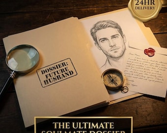 Dossier definitivo para el futuro esposo • Dibujo, nombre, fecha, letra y ubicación • Revelación completa de alma gemela psíquica • Entrega en 24 horas • La verdad completa