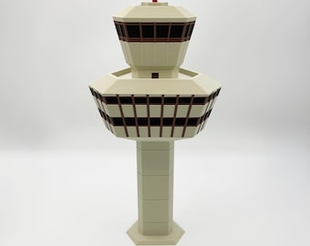 Tegel Tower Airport Model Berlin Tegel - Realistic Air Traffic Control (ATC) Tower - Miniature Home Decor Airport Model Aviation
