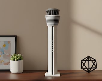 Dublin Air Traffic Tower Model, Air Traffic Control Miniature, ATC Tower Model, Airport Miniature, Dublin Ireland, Pilot Miniature