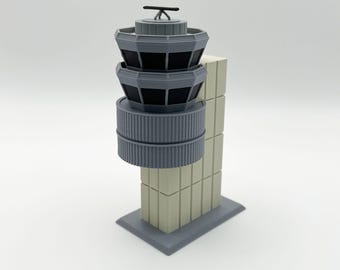 1:400 Zurich Air Traffic Tower Model, Air Traffic Control Miniature, ATC Tower Model, Airport Miniature, Zurich Switzerland, Miniature Diorama